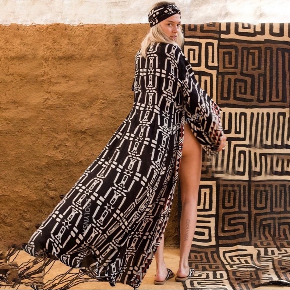 Aztec Print Kimono - Os - image 2